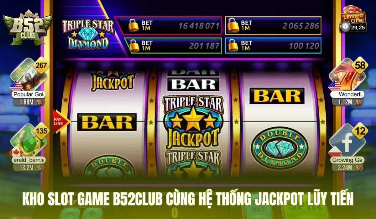 Slot game B52Club với kho nổ hũ và Jackpot lũy tiến