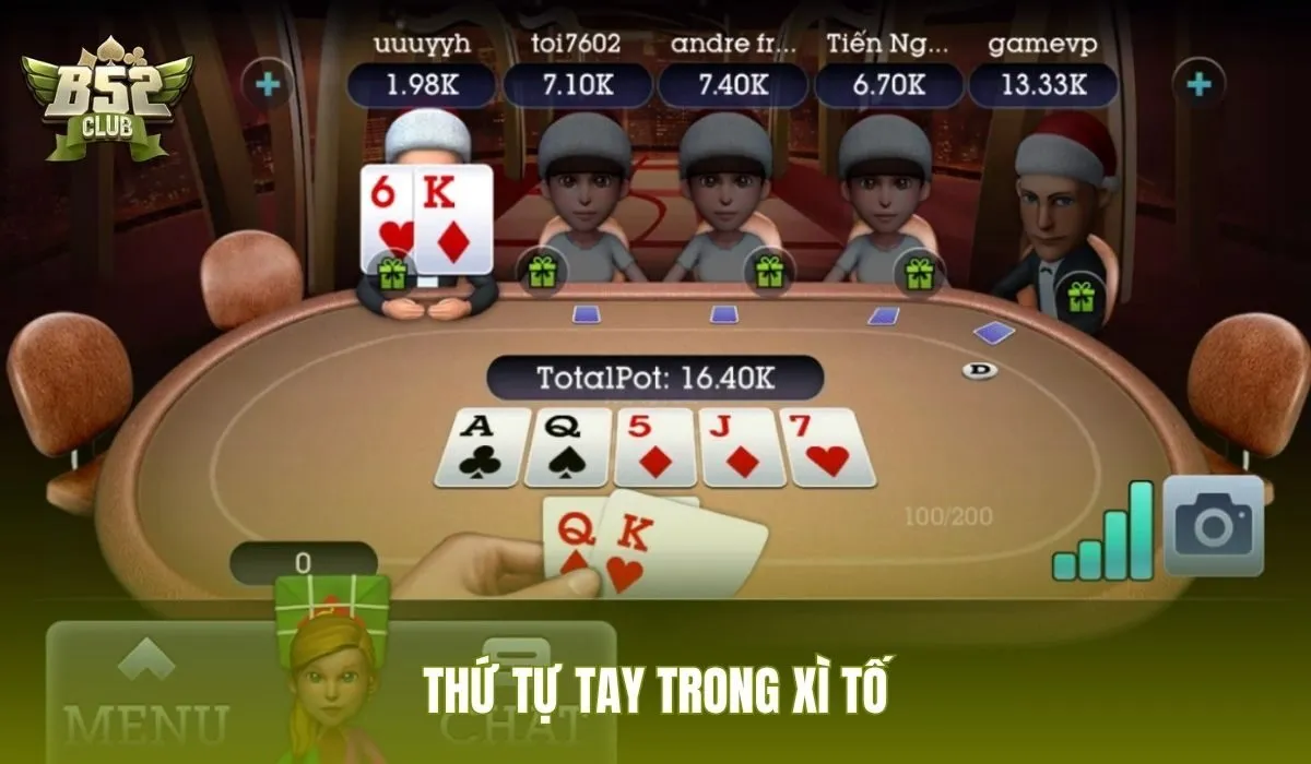 Luật chơi xì tố cùng bảng xếp hạng tay từ thấp cao